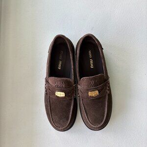 Miu Miu penny suede loafers